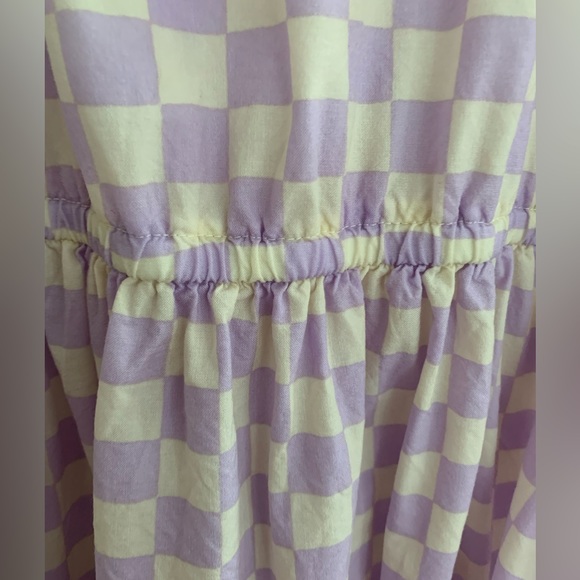 Cat & Jack Girls Dress: White & Purple Gingham Pattern. Size XL/15/16 - Picture 4 of 7